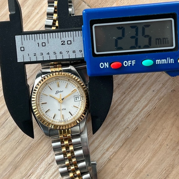 Belair Ladies Watch RARE Vintage Two Tone Bracelet White Dial Date Window - Picture 16 of 17